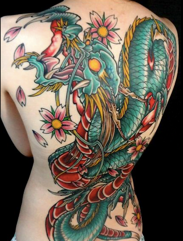 colorful dragon tattoo