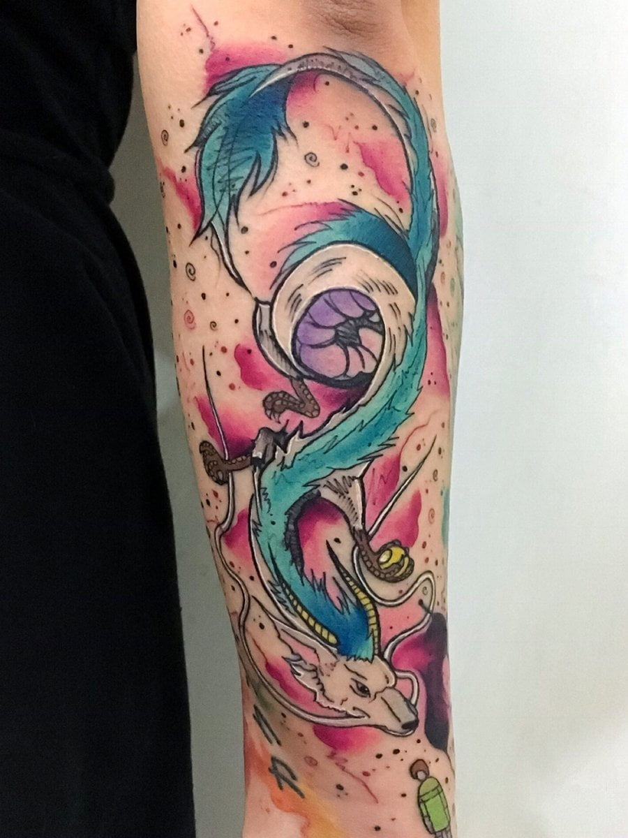 colorful dragon tattoos