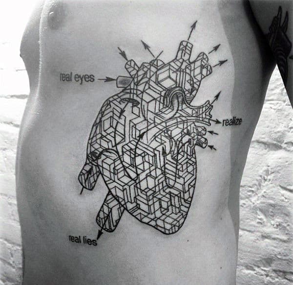 Real Lies Maze Heart Tattoo for Your Explorer Soul