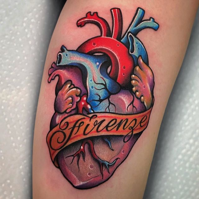 Rainbow Shade Bleeding Heart Tattoo Designs Firenze Design for the Love of Italy