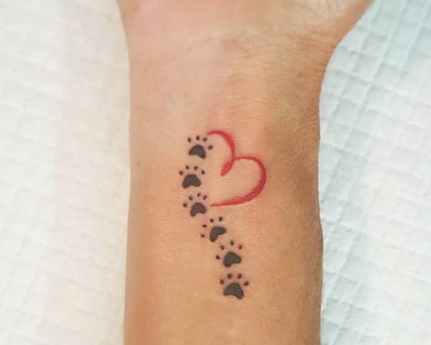 Heart Tattoos for Dog Lovers