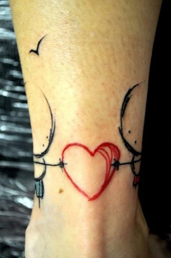 United Love Heart Tattoo for True Lovers