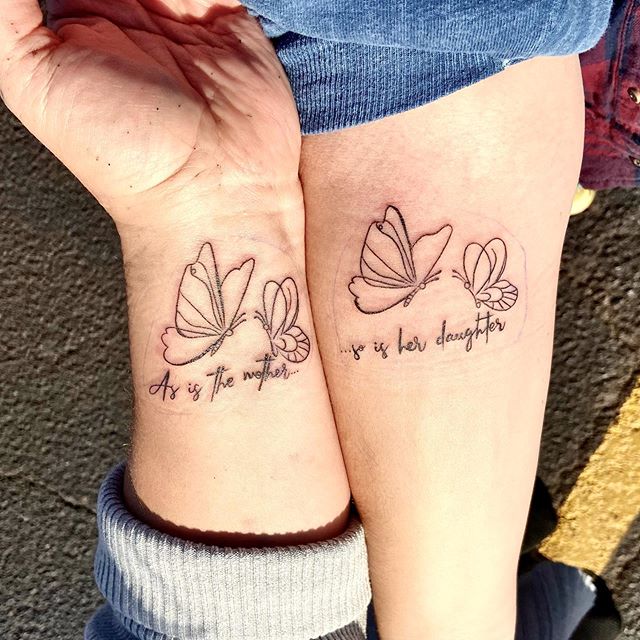 mother daughter bond tattoo