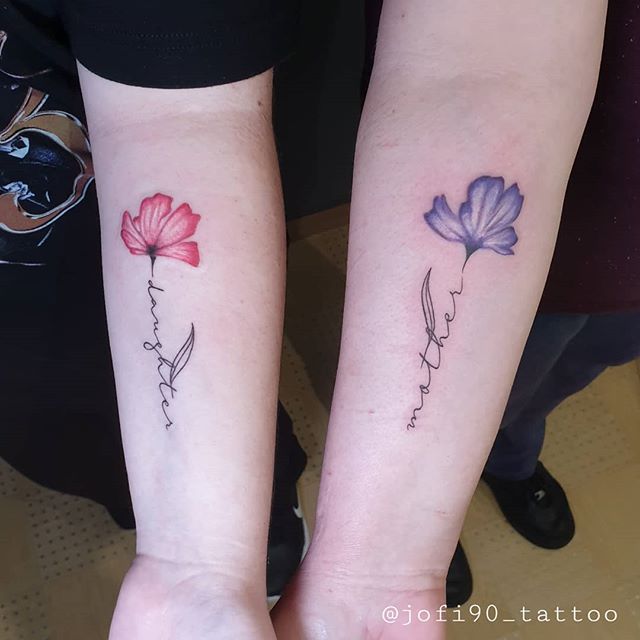 matching mother daughter tattoos