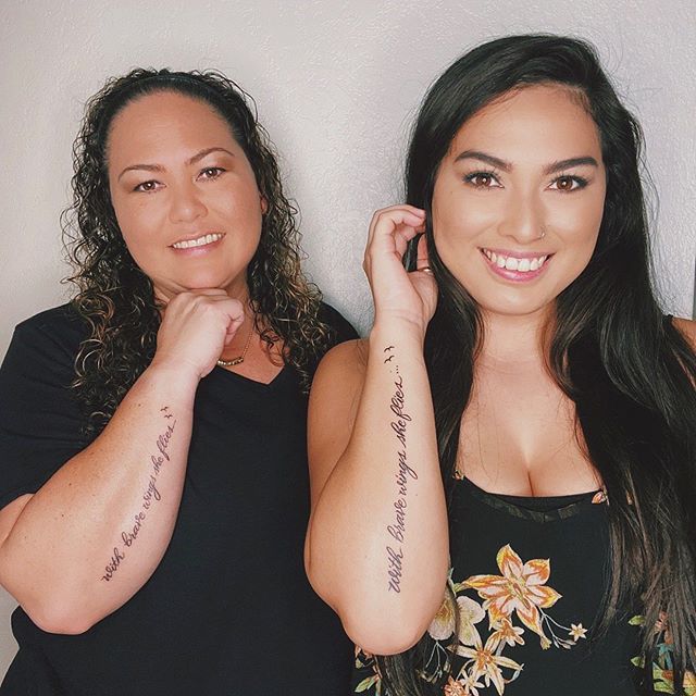 matching mother daughter tattoos