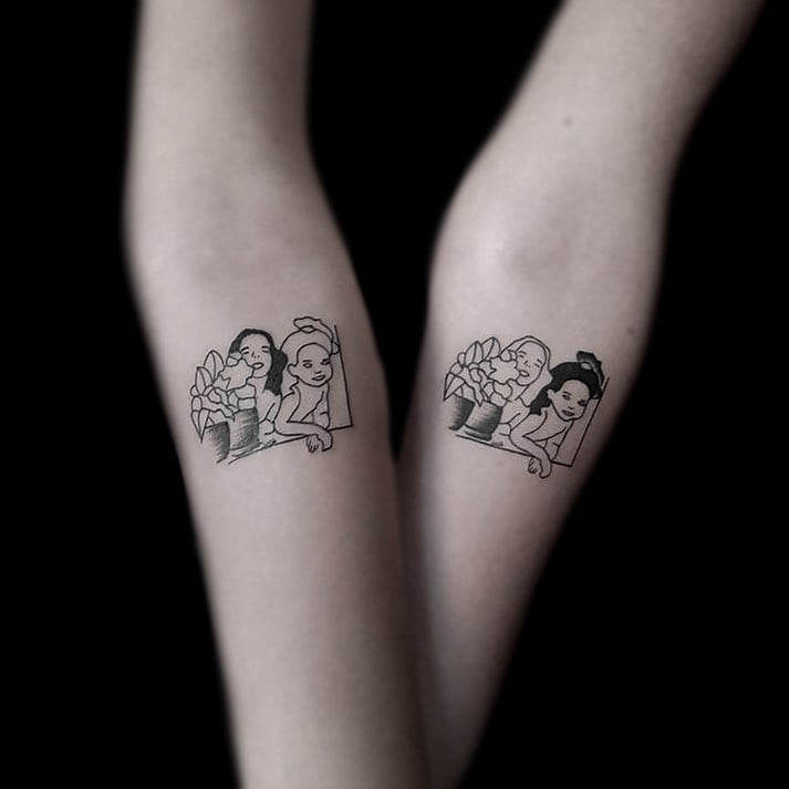 meaningful sister tattoos