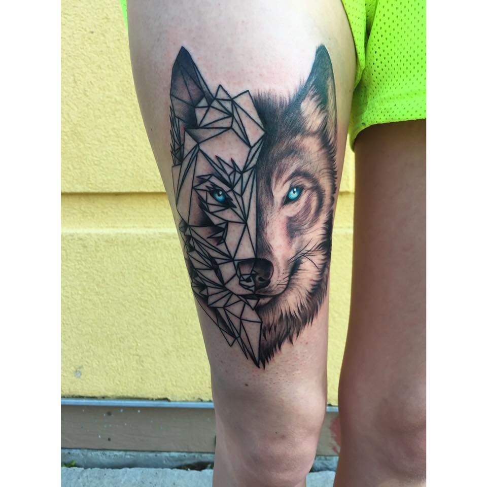 Geometric Wolf Tattoo Meaning