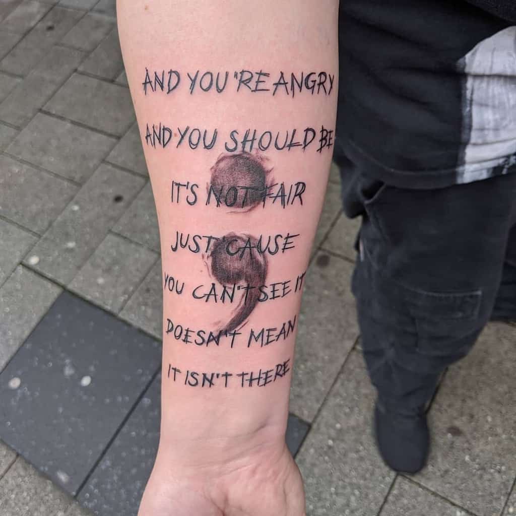semicolon tattoo