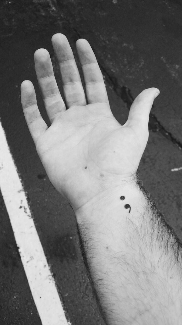 semicolon tattoo