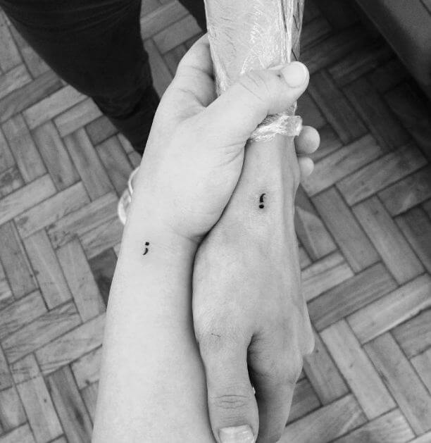 Semicolon Tattoos, semicolon wrist tattoo