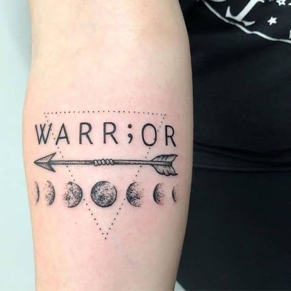 Details more than 77 semicolon warrior tattoo latest - thtantai2