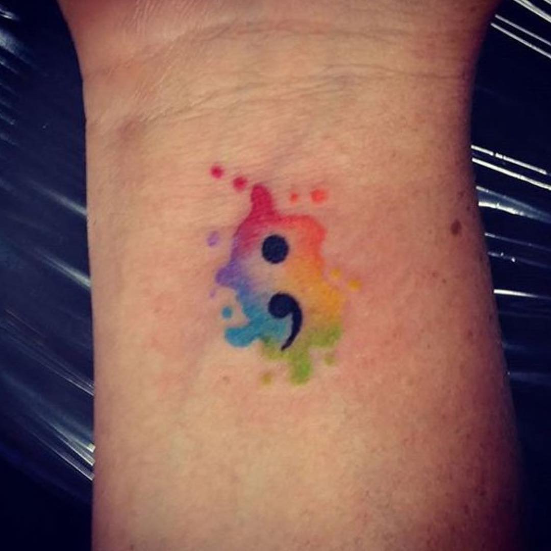 meaningful semicolon tattoo ideas