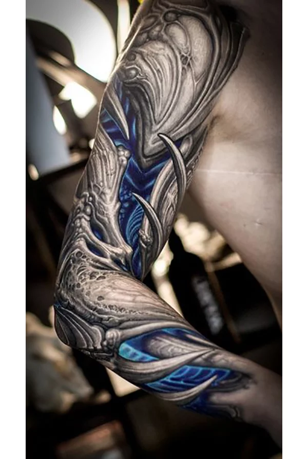 20 Of The Best Biomechanical Tattoos For Men in 2023  FashionBeans