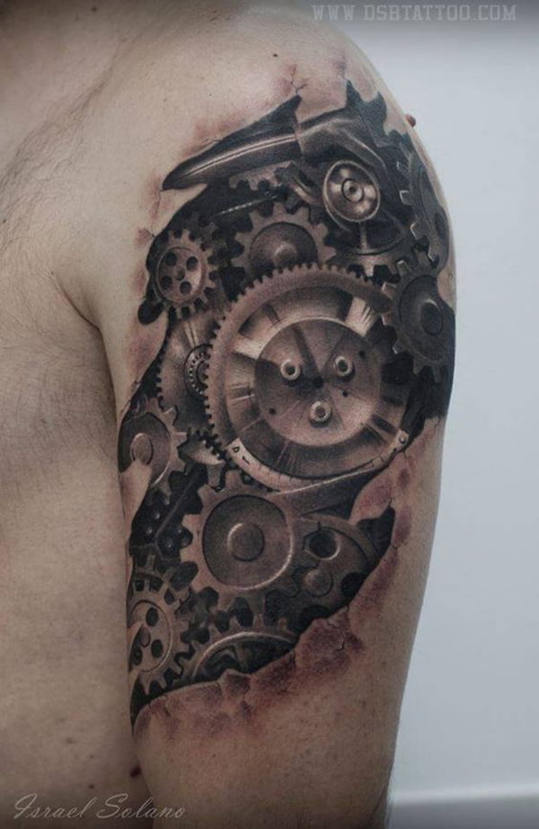 100 Realistic Biomechanical Shoulder Tattoo Design png  jpg 2023