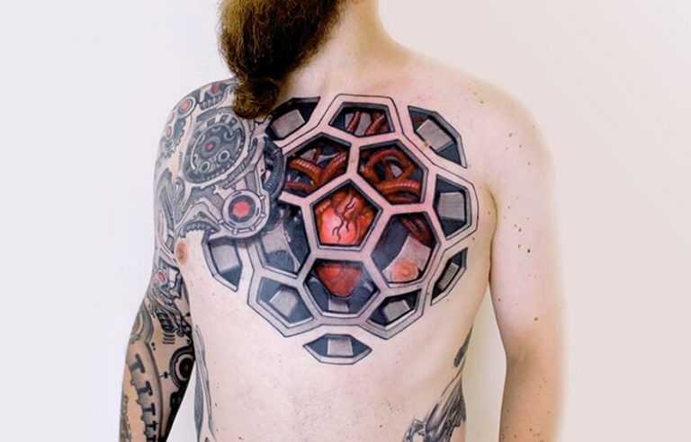 biomechanical tattoo design