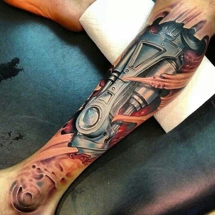 biomechanical tattoo design