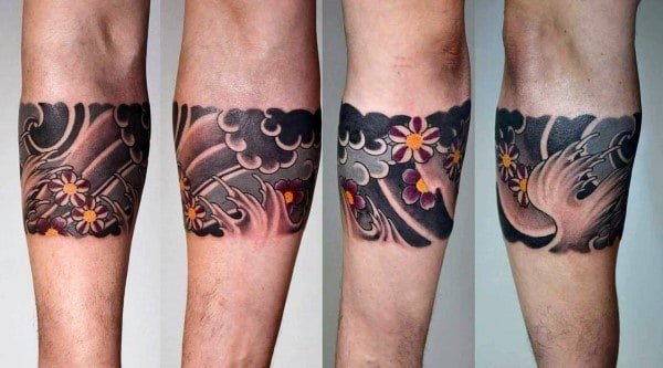 cherry blossom forearm tattoo