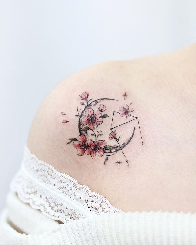 Cherry Blossom Flower Tattoo