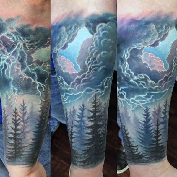 60 Thunderstorm Tattoo Designs For Men  Weather Ink Ideas  Tattoo designs  men Arm tattoo Tattoo designs