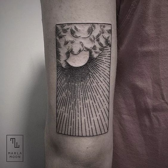 Cloud Shading Tattoo Design: Cloud Tattoos