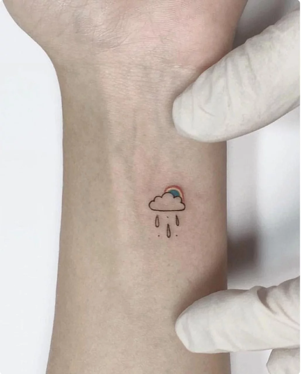 Buy Rain Cloud Temporary Tattoo Sticker set of 2 Online in India  Etsy