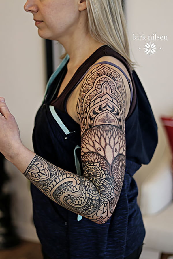 tattoo ideas, avocado mosaic tattoo