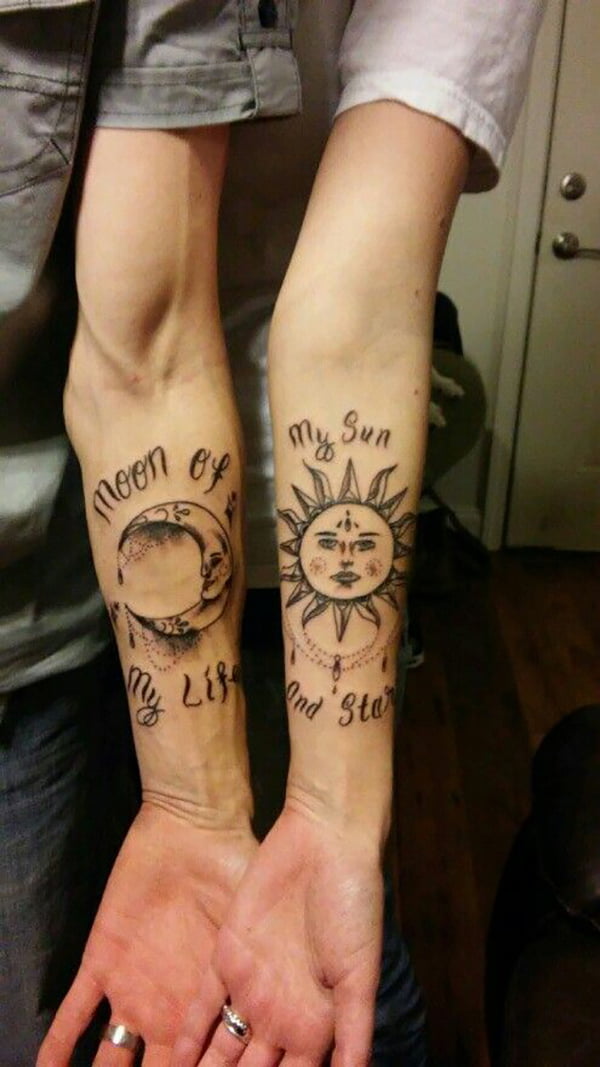 Sun and Moon Tattoos, Kissing Sun