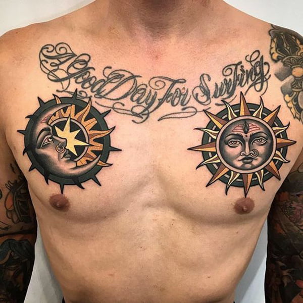 Sun and Moon Tattoo Designs