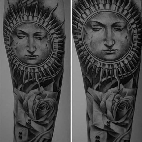 Sun and Moon Tattoos