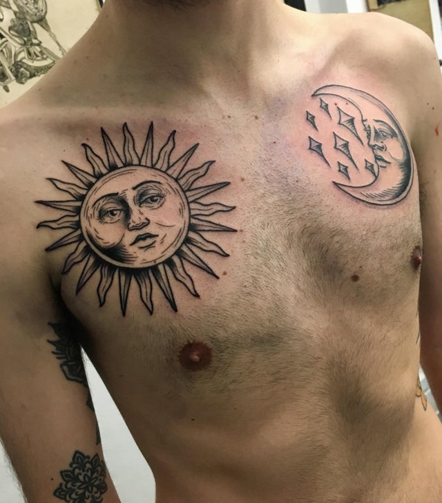 Sun and Moon Tattoos, Full Moon