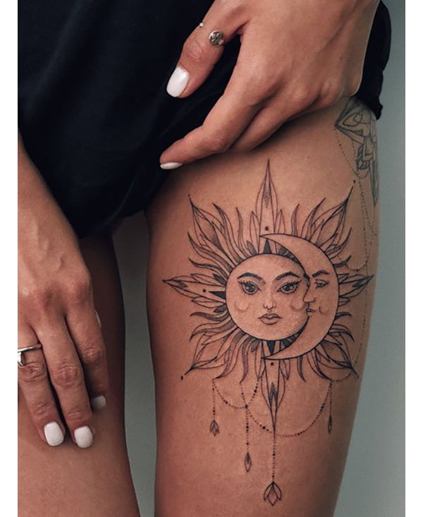 Sun and Moon Tattoos
