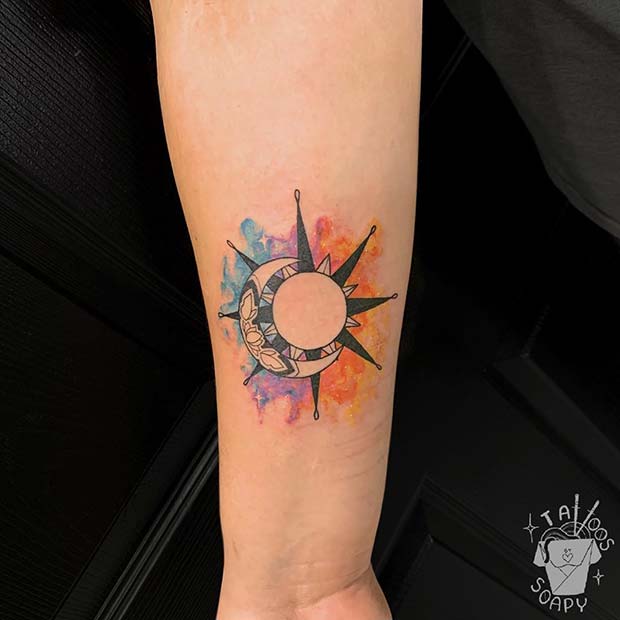 Moon Tattoo Design Ideas, Sun and Moon Tattoo Meaning