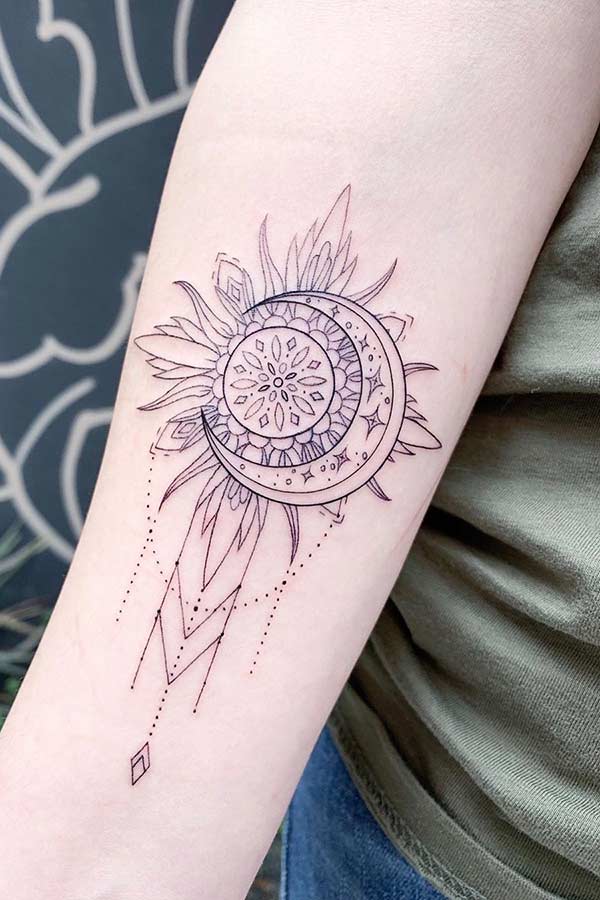 Sun and Moon Tattoo