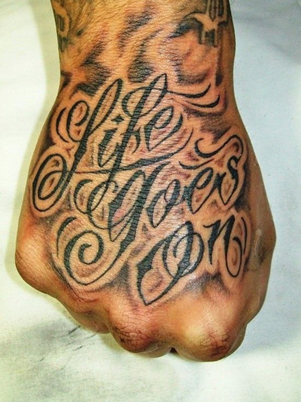 Word Tattoo, Fancy Inspirational Saying Hand Tattoos, tattoo inspiration