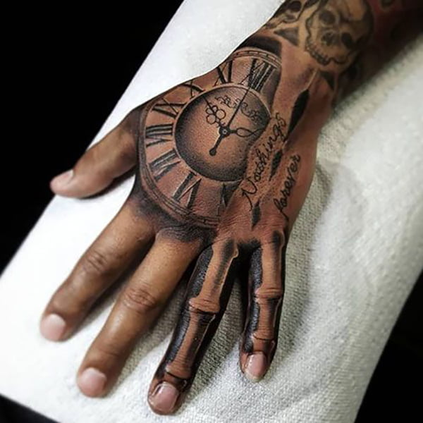 Life and Death Hand Tattoos, finger tattoo