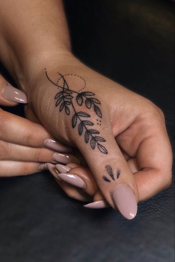 Cute Black Vine Hand Tattoos, tattoos for men