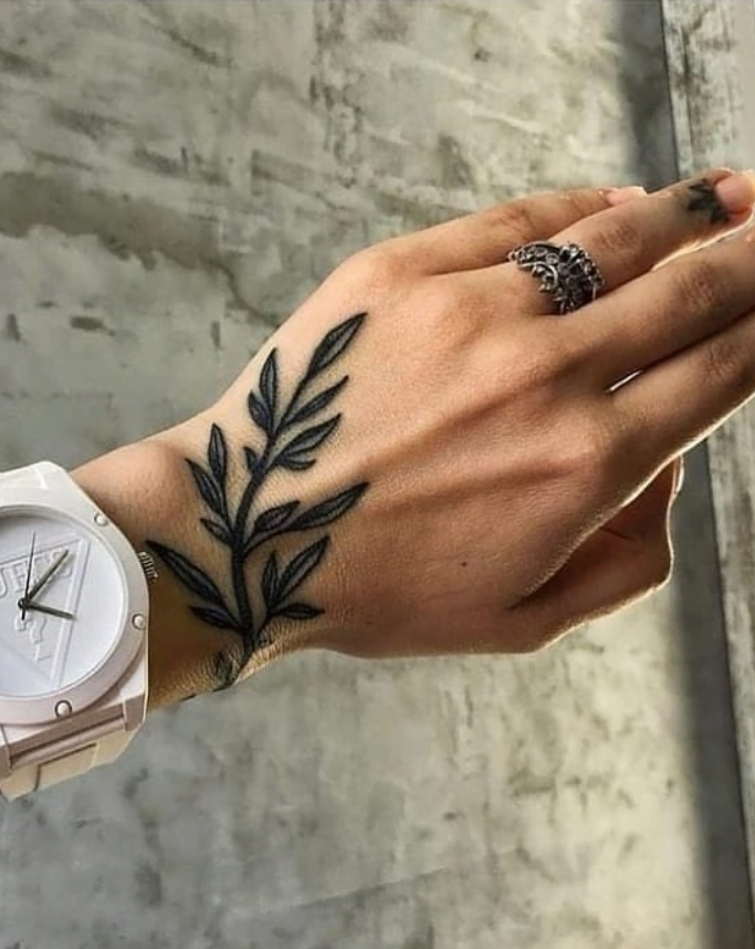 Simple and Dark Vine Tattoos