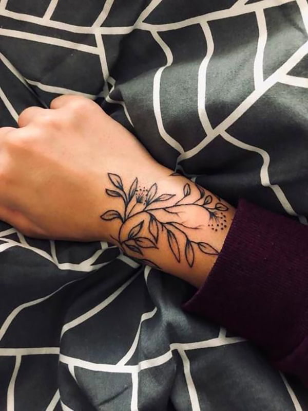 Simple and Cute Vine Hand Tattoos