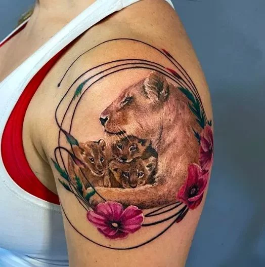 101 Best Lioness And Cub Tattoo Designs That Will Blow Your Mind  Outsons