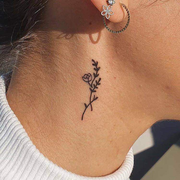 simple crown tattoo, simple flower tattoos