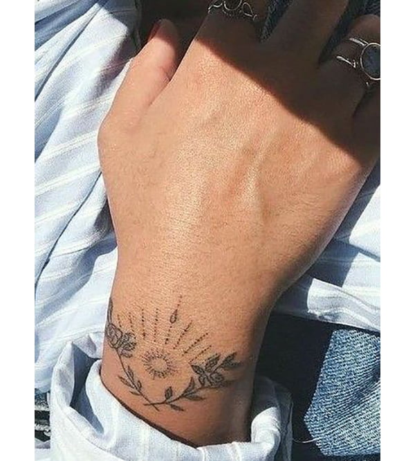 simple sun tattoo