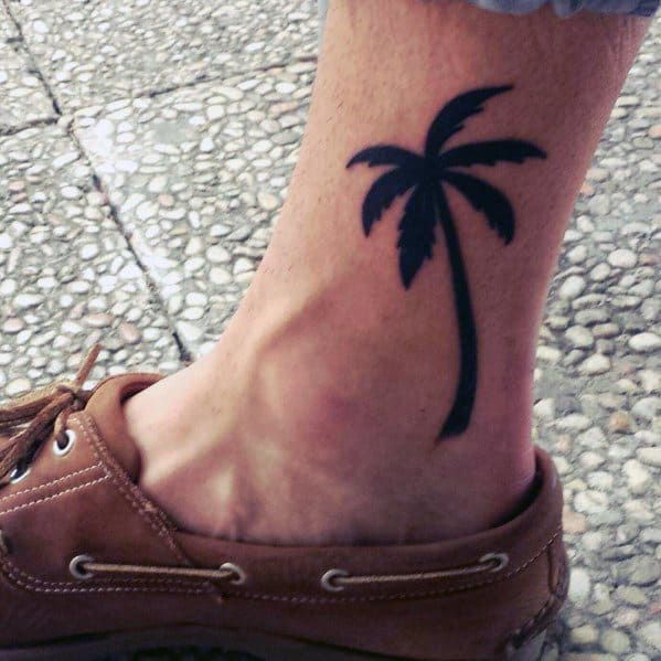 Black Palm Tree Growing From Ankle for Various Skin Tones