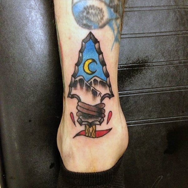 Moon and Mountains in an Arrowhead