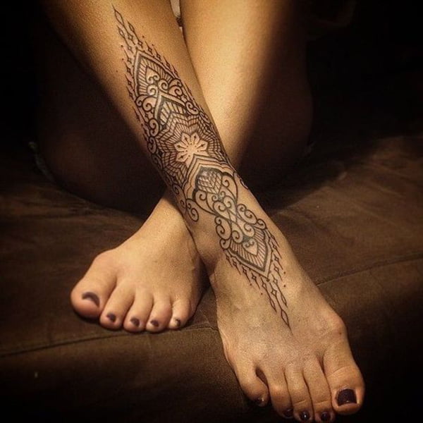 Intricate Patterns Over Ankle and Foot