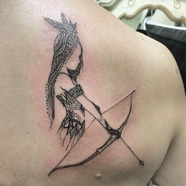 Native Inspired Maiden Warrior Tattoo Arrow Tattoo