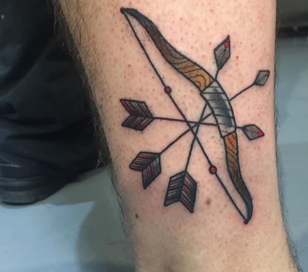 Bow on Three Arrows Tattoo Ink Arrow Tattoo