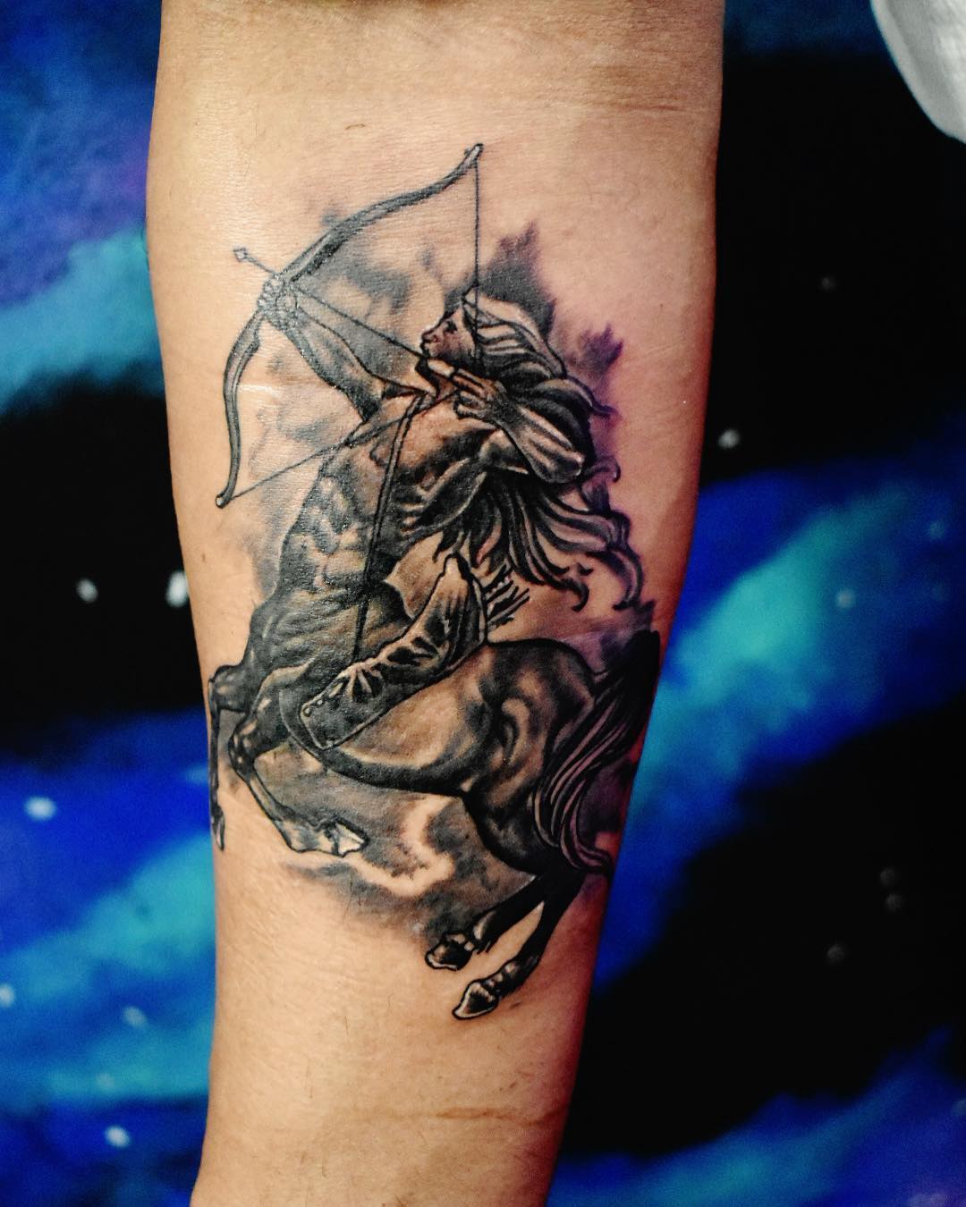 Rock and Roll Centaur Archer Tattoo, Arrow Tattoo