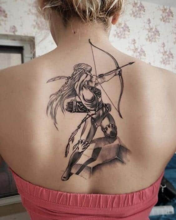 Sexy Celtic Woman Archer Tattoo Centerfold Arrow Tattoo