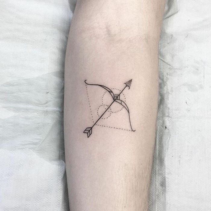 Sagittarius Tattoo Bow and Arrow Art Arrow Tattoo
