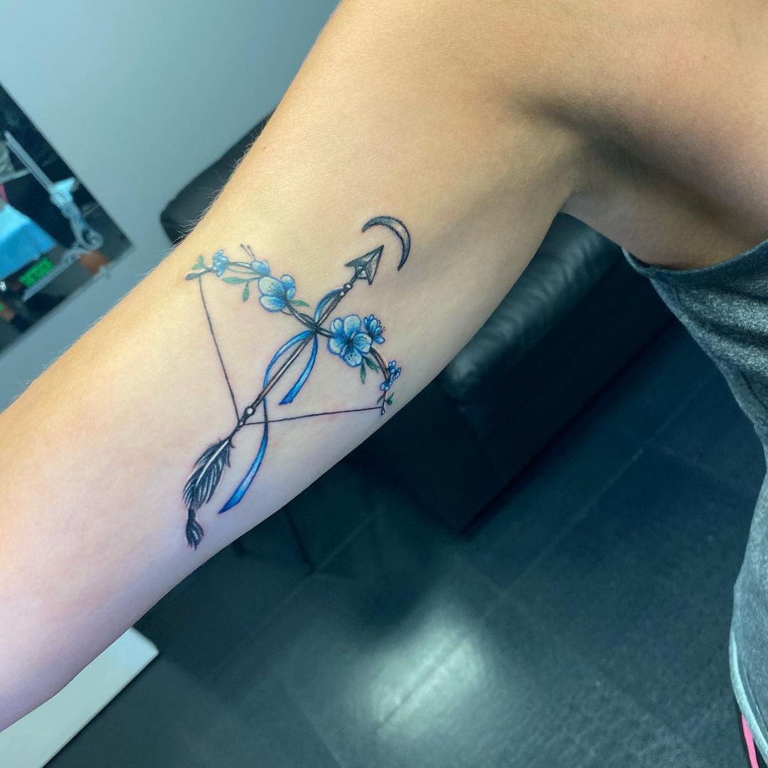 Rococo Extravagance Bejeweled Bow and Arrow, Arrow Tattoos